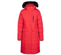 Trespass Gepolsterte Damenjacke, lang, mit Ripstop und 2 Reißverschlusstaschen, Sasha, Rot, XL