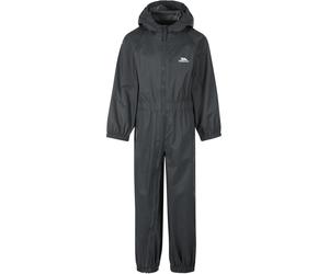 Trespass Kinder Regenset Button - Childs Unisex Rain Suit Dark Grey-3/4
