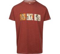 Trespass T-Shirt Kooten Casual Printed Tshirt Burnt Sienna Marl-XL