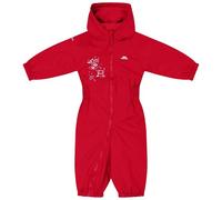 Trespass Kinder-Regenanzug Dripdrop wasserdicht mit Kapuze Rot (Signal Red) 12-18 Monate