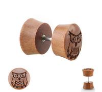 Treuheld Piercing Fake Plug - Holz - Braun - Eule [2.] - 10 mm