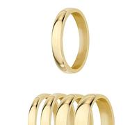 Treuheld® | Ring aus Edelstahl | Gold | Ringgröße 60 | Breite 4mm | Damen & Herren | glänzend | Freundschaftsring Verlobungsring Ehering