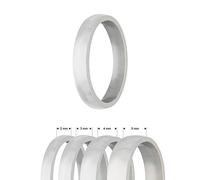 Treuheld® | Ring aus Edelstahl | Silber | Ringgröße 62 | Breite 3mm | Damen & Herren | Matt/Frosted | Freundschaftsring Verlobungsring Ehering
