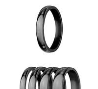 Treuheld Ring - Edelstahl - 4 Breiten - Glänzend - Schwarz [15.] - Breite: 3mm - Ringgröße: 51