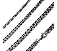 Treuheld® Venezianerkette in 3 Farben | Farbe: schwarz | Dicke: 4mm | Länge: 49cm