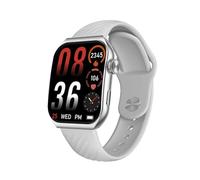 Trevi T-FIT 400C Smartwatch mit Bluetooth-Anruffunktion, AMOLED-Display 1,96 Zoll (1,96 Zoll), Wellness- und Aktivitätskontrolle, Benachrichtigungen aus sozialen Medien, wasserdicht IP67, Grau