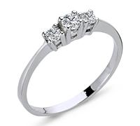 Tria Ring Diamant 0,25 Carat 14 Karat Weißgold