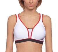 TriAction Damen Bügellos BH, Gr. 75A, Mehrfarbig (Weiß & bunte Seitenstreifen)