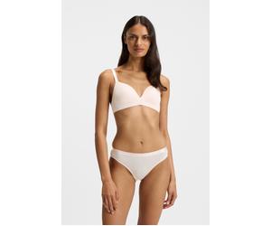 Triangel-BH BOSS "TRIANGLE PADDED CI", Damen, Gr. XL, N-Gr, rosa (light, pastel pink 680), Jersey, Obermaterial: 95% Viskose, 5% Elasthan, Basic, körpernah, BHs Triangel-BH, mit BOSS Schriftzug auf de