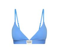 Triangel-BH HUGO UNDERWEAR "TRIANGLE RED LABEL", Damen, Gr. XL, N-Gr, blau (light, pastel blau 450), Jersey, Obermaterial: 93% Baumwolle, 7% Elasthan, Basic, körpernah, BHs Triangel-BH, mit Logobund (