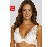 Triangel-BH LASCANA, Damen, Gr. 75, Cup B, beige (puder), Spitze, Obermaterial: 88% Polyamid, 12% Elasthan, BHs Triangel-BH, mit raffinierten Schmuckdetails, sexy Dessous (10127416-75) puder