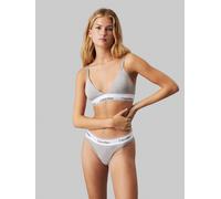 Triangel-BH "LGHT LINED TRIANGLE", Damen, Gr. XS (34), N-Gr, grau (grau heather), Obermaterial: 53% Baumwolle, 35% Modal, 12% Elasthan, CALVIN KLEIN UNDERWEAR, körpernah, BHs Triangel-BH, mit CK-Logo
