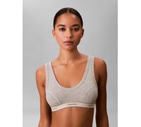 Triangel-BH "LIGHTLY LINED TRAINGLE BRALETTE", Damen, Gr. XS (34), N-Gr, grau heather, Jersey, Obermaterial: 90% Baumwolle, 10% Elasthan, CALVIN KLEIN UNDERWEAR, meliert, körpernah, BHs Triangel-BH, K
