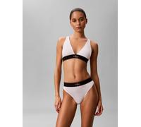 Triangel-BH "LIGHTLY LINED TRIANGLE", Damen, Gr. L (40), N-Gr, weiß, Jersey, Obermaterial: 92% Polyester, 8% Elasthan, CALVIN KLEIN UNDERWEAR, unifarben, körpernah, BHs Triangel-BH, Körpernahe Passfor