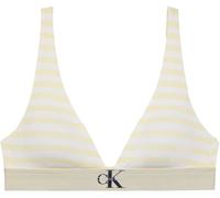 Triangel-BH "LIGHTLY LINED TRIANGLE", Damen, Gr. XL (42), N-Gr, gelb (cent stripe anise flower), Jersey, Obermaterial: 92% Polyester, 8% Elasthan, CALVIN KLEIN UNDERWEAR, geringelt, körpernah, BHs Tri
