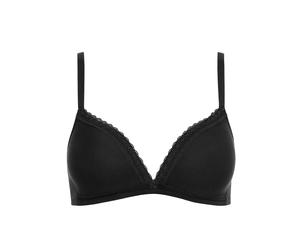 Triangel-BH LISCA "Triangel BH ohne Bügel Ines", Damen, Gr. 75, Cup B, schwarz, Spitze, Obermaterial: 95% Baumwolle CO. 5% Elasthan EL., BHs Triangel-BH (69827257-75) schwarz
