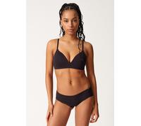 Triangel-BH SKINY "Classicotton", Damen, Gr. 70, Cup C, schwarz, Obermaterial: 94% Baumwolle, 6% Elasthan. Spitze: 85% Polyamid, 15% Elasthan, BHs Triangel-BH, Baumwollmix, gepolstert, ohne Bügel, beq