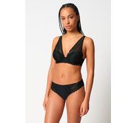 Triangel-BH SKINY "Initialace", Damen, Gr. 80, Cup C, schwarz, Obermaterial: 90% Polyamid, 10% Elasthan. Cups: 100% Polyester, unifarben, normal, BHs Triangel-BH, mit Bügel, Spitze über den Cups, gepo