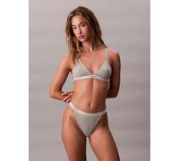 Triangel-BH "UNLINED TRIANGLE", Damen, Gr. XL (42), N-Gr, grau heather, Jersey, Obermaterial: 90% Baumwolle, 10% Elasthan, CALVIN KLEIN UNDERWEAR, meliert, körpernah, BHs Triangel-BH, Körpernahe Passf