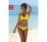 Triangel-Bikini BENCH. Gr. 40, Cup A/B, gelb Damen Bikini-Sets Ocean Blue in Wickeloptik (315888-40)