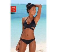Triangel-Bikini BENCH. Gr. 42, Cup C/D, schwarz Damen Bikini-Sets Ocean Blue in Wickeloptik (552494-42)