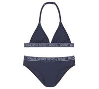 Triangel-Bikini BENCH. "Yva Kids", Mädchen, Gr. 134/140, N-Gr, blau (marine), Recycling-Polyamid, unifarben, Bikini-Sets Triangel-Bikini, in sportlichem Design und Farben (46535032-134) marine