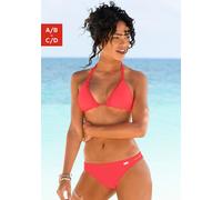 Triangel-Bikini BUFFALO, Damen, Gr. 38, Cup A/B, rot (hummer), Polyamid, Flechtoptik, Bikini-Sets Triangel-Bikini, mit geflochtenen Details (99068521-38) hummer