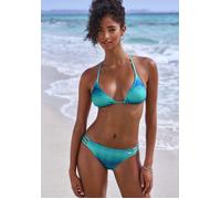 Triangel-Bikini BUFFALO, Damen, Gr. 40, Cup A/B, blau (blau, türkis), Polyester, Recycling-Polyamid, Farbverlauf, Bikini-Sets Triangel-Bikini, mit Farbverlauf (29048514-40) blau, türkis