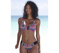 Triangel-Bikini BUFFALO, Damen, Gr. 44, Cup C/D, pink (pink bedruckt), Polyester, bedruckt, Bikini-Sets, mit farbenfrohen Design (97245531-44) pink bedruckt
