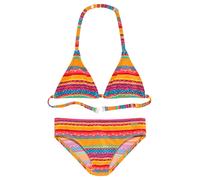 Triangel-Bikini BUFFALO "Lux Kids", Mädchen, Gr. 122/128, N-Gr, gelb, Polyamid, bedruckt, gemustert, Bikini-Sets Triangel-Bikini, mit abstraktem Druck (97306967-122) gelb