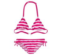 Triangel-Bikini BUFFALO, Mädchen, Gr. 128, N-Gr, pink, Polyamid, gestreift, Bikini-Sets Triangel-Bikini, in trendiger Streifen-Optik (540347-128) pink
