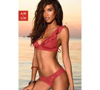 JETTE Triangel-Bikini, mit Volant 32, Cup A/B rot Damen Triangel-Bikinis Bikinis Damenbademode Triangel-Bikini 32, Cup A/B rostrot