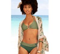 JETTE Triangel-Bikini mit edlen Zierringen, grün, size=38|color=oliv|cupSize=Cup C/D