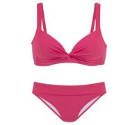 Triangel-Bikini LASCANA, Damen, Gr. 36, Cup B, rot, Polyamid, unifarben, Bikini-Sets, in Bralette-Form, Topseller (71955352-36) rot