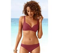Triangel-Bikini LASCANA, Damen, Gr. 40, Cup B, rot (rostrot), Polyamid, unifarben, Bikini-Sets, in Bralette-Form, Topseller (68142513-40) rostrot