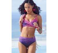 Triangel-Bikini LASCANA, Damen, Gr. 42, Cup B, blau (marine, pink), Polyamid, Farbverlauf, Bikini-Sets, mit Farbverlauf (61518456-42) marine, pink