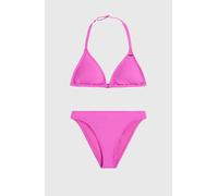 Triangel-Bikini O'NEILL "ESSENTIALS TRIANGLE BIKINI SET", Mädchen, Gr. 140 (134), N-Gr, electric fus, Obermaterial: 82% Polyamid, 18% Elasthan. Futter: 92% Polyester, 8% Elasthan, Bikini-Sets Triangel