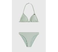 Triangel-Bikini O'NEILL "ESSENTIALS TRIANGLE BIKINI SET", Mädchen, Gr. 140 (134), N-Gr, grün (marble arch), Obermaterial: 82% Polyamid, 18% Elasthan. Futter: 92% Polyester, 8% Elasthan, Bikini-Sets Tr