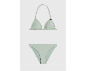 Triangel-Bikini O'NEILL "ESSENTIALS TRIANGLE BIKINI SET", Mädchen, Gr. 140 (134), N-Gr, grün (marble arch), Obermaterial: 82% Polyamid, 18% Elasthan. Futter: 92% Polyester, 8% Elasthan, Bikini-Sets Tr