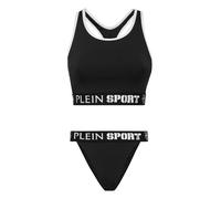 Triangel-Bikini PLEIN SPORT "Tiger", Damen, Gr. S, N-Gr, schwarz (02, schwarz), Obermaterial: 72% Polyamid, 28% Elasthan. Futter: 85% Polyester, 15% Elasthan, Bikini-Sets Triangel-Bikini (41324016-S) 