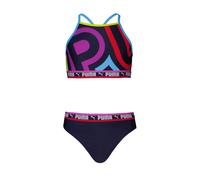 Triangel-Bikini PUMA "PUMA SWIM GIRLS PLACED PRINT BIKINI SET", Mädchen, Gr. 128, N-Gr, multi colour, Obermaterial: 82% Polyester, 18% Elasthan, Bikini-Sets Triangel-Bikini (51203152-128) multi colour