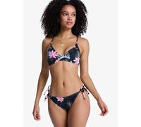 Triangel-Bikini ROXY "PARADISE FLEUR ATHLETIC CHEEKY", Damen, Gr. XL (42), N-Gr, anthrazit paradise fleur swim, Obermaterial: 85% Polyester, 15% Elasthan, Bikini-Sets Triangel-Bikini, sportlicher Stil