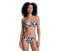 Triangel-Bikini ROXY "Printed Essentials", Damen, Gr. L, Cup B, anthrazit spring charming sma, Obermaterial: 85% Microfaser, 15% Elasthan;, Bikini-Sets Triangel-Bikini (85836008-L) anthrazit spring ch