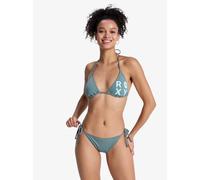 Triangel-Bikini ROXY "SD ESHORT SLEEVEENTIALS TIKI CLASHORT SLEEVEIC TS", Damen, Gr. XS (34), N-Gr, agave grün, Elasthan, Polyester, unifarben, Bikini-Sets Triangel-Bikini, Set aus 2 Teilen, sportlich