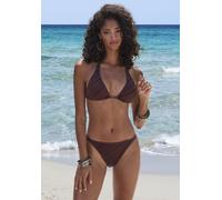 Bikini-Set mit Strukturmuster und Schmuckperlen 38C/D braun 6010599.118.38C_D