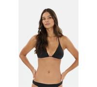 Triangel-Bikini-Top ATHLECIA "Sherrill", Damen, Gr. 40, schwarz (schwarz, anthrazit), 85% Polyamid, 15% Elasthan, unifarben, Bikini-Oberteile, im stilvoll gebundenen Triangle-Style (77439143-40) schwa