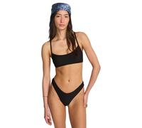 Triangel-Bikini-Top BILLABONG "Tanlines Lace Up Trilet", Damen, Gr. S, schwarz, Obermaterial: 91% Polyester, 9% Elasthan., Bikini-Oberteile (83801109-S) schwarz