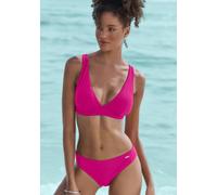Triangel-Bikini-Top BUFFALO "Bubble", Damen, Gr. 40, Cup C/D, pink, Obermaterial: 96% Polyamid, 4% Elasthan. Futter: 92% Polyester, 8% Elasthan, Strukturmuster, Bikini-Oberteile, mit floraler Struktur