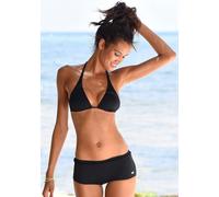 Triangel-Bikini-Top BUFFALO "Happy", Damen, Gr. 38, Cup A/B, schwarz, Microfaser, Polyamid, unifarben, Bikini-Oberteile, im schlichten Design (498123-38) schwarz