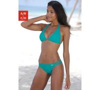 Triangel-Bikini-Top BUFFALO "Happy", Damen, Gr. 38, Cup C/D, blau (türkis), Microfaser, Polyamid, unifarben, Bikini-Oberteile, im schlichten Design (503629-38) türkis